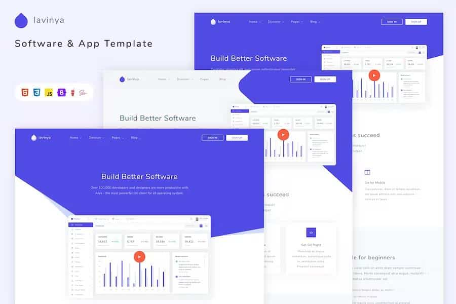 LAVINYA – SOFTWARE AND APP TEMPLATE